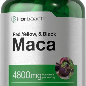 Horbäach Maca Root Capsules for Men and Women | 120 Pills | High Potency Extract | Non-GMO and Gluten Free Formula