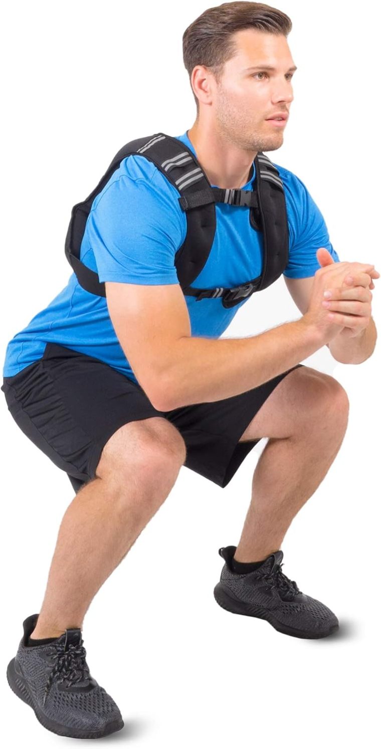 ProsourceFit Exercise Weighted Training Vest - 12lb, black - Image 6