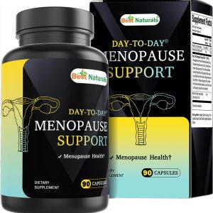 Best Naturals Day-to-Day Menopause Supplements for Women with Ashwagandha, Dong Quai, Chastberry, Kelp, Red Raspberry, Black Cohosh & BioPerine 90 Veg Capsules