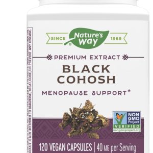 Nature's Way Premium Black Cohosh, Menopause Support for Women*, 40 mg per serving, 120 Vegan Capsules