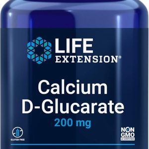 Life Extension Calcium D-Glucarate, 200 mg - Supports Detoxification, Helps Flush Out Unwanted Compounds – Gluten-Free, Non-GMO, Vegetarian – 60 Capsules