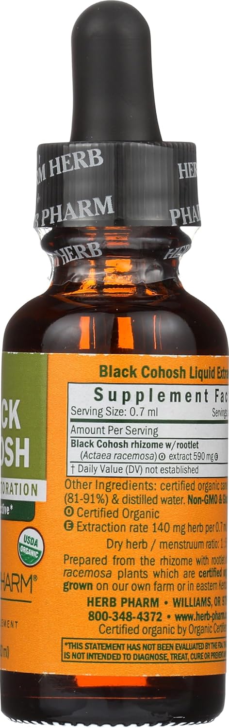 HERB PHARM Organic Black Cohosh Extract, 1 FZ - Image 7