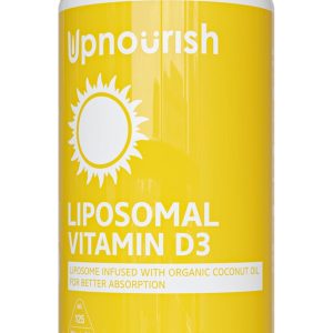 UpNourish Liposomal Vitamin D3 5000 IU Softgels - 1 Year Supply | Organic Coconut Oil Infused Vitamin D Supplements - Support Bone, Dental, Heart, Mood & Immune Health - Non GMO Gluten Free - 365 ct