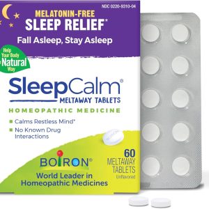 Boiron SleepCalm Sleep Aid for Deep, Relaxing, Restful Nighttime Sleep - Melatonin-Free and Non Habit-Forming - 60 Count