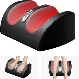 Shiatsu Foot Massager Machine with Heat, Foot and Calf Massager with Massage Roller, Deep Tissue Massager for Plantar Fasciitis, Pain Relief, Promotes Blood Circulation, Gifts for Women & Men