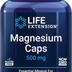 Life Extension Magnesium Caps, 500 mg, Magnesium Oxide, Citrate, and Succinate, Heart Health, Healthy Bones, Metabolism Support, 100 Vegetarian Capsules