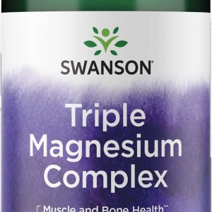 Swanson Triple Magnesium Complex - 400mg Supplement for Optimal Bone Health and Absorption - Citrate, Oxide, and Aspartate - Triple Magnesium Supplement (300 Capsules)