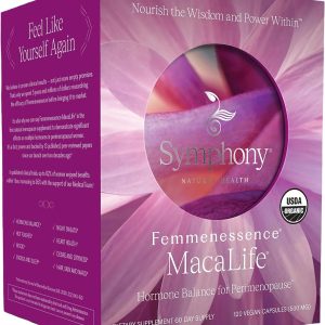 Femmenessence® MacaLife® – Clinically Proven Perimenopausal Supplement for Natural Hormone Balance, Symptom Relief, Heart & Mood Support, Without Added Hormones (120 Capsules, 60 Day Supply)
