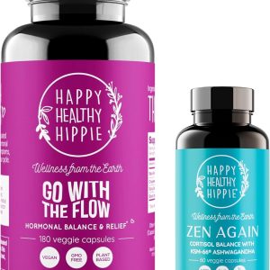 Happy Healthy Hippie Zen Again Cortisol Manager & Go with The Flow Hormonal Balance (180ct)