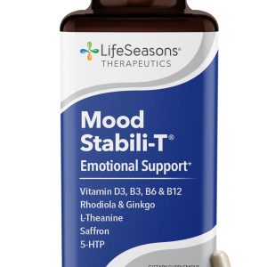LifeSeasons - Mood Stabili-T - Positive Mood Booster - Enhanced Calmness and Happiness - Relaxed and Balanced Mind - Contains Rhodiola, Ginkgo Biloba, and Vitamin D3 - (60 Capsules)