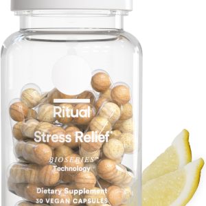 Ritual Stress Relief Supplement Shoden® Ashwagandha, Suntheanine® L-Theanine, and Saffron as affron®* BioSeries with 8-Hour Release to Support Natural Cortisol Response and Promote Calm, 30 Day