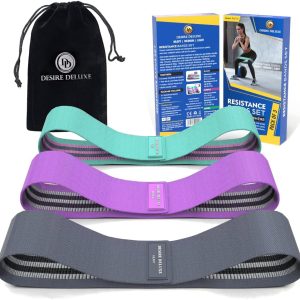 Desire Deluxe Resistance Band Exercise Workout Equipment Bands Set for Working Out Physical Therapy - Men & Women Elastic Stretch Booty Gym Equipment Accessories - Home, Fitness, Pilates, Yoga Pack 3