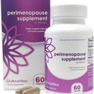 VH Nutrition Perimenopause Supplement for Women | Hot Flash, Mood, and Menstruation Cycle Support | 100% Herbal Formula: Black Cohosh, Vitex, & Shatavari. No Additives, or Fillers