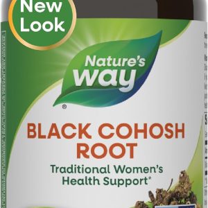 Nature's Way Black Cohosh Root, Traditional Support for Women's Health*, 540 mg per Serving, Non-GMO Project Verified, 180 Capsules