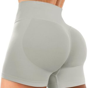 Amplify Womens Seamless Scrunch Shorts Workout Shorts Gym Shorts Contour Shorts 5" High Waisted Running Yoga Shorts