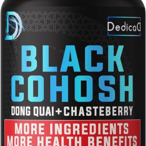 12in1 Black Cohosh 5-Month Supply for Menopause Support Supplement - 6700mg with Dong Quai, Chasteberry, Red Raspberry, Licorice, Wild Yam & more - Boost Immunity & Balance Mood - 150 Capsules