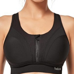 Yvette Sports Bras for Women High Impact Racerback Workout Bra for Running for Plus Size