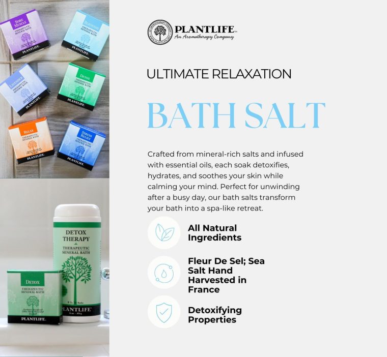 Stress Relief Therapeutic Mineral Bath Salt- 16 oz. - Image 2