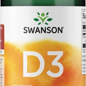 Swanson Vitamin D3 - Vitamin Supplement Promoting Bone Health & Immune System Support - Natural Support for Calcium Distribution & Absorption - (250 Softgels)