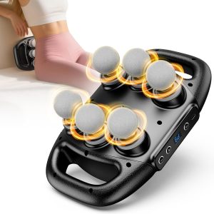 6-Head Massage Gun, Deep Tissue Back Massager with 32 Adjustable Intensities & 9 Modes, Electric Percussion Massager, Gun Tool for Back/Shoulders/Legs/Arms/Neck & Full Body Muscle Pain Relief