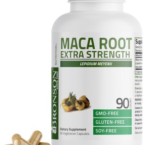 Bronson Maca Root Extra Lepidium Meyenii, Non-GMO, 90 Vegetarian Capsules