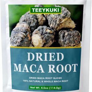 Natural Premium Black Maca Root Slices, Cut & Sifted, 4.0oz(114.0g), Premium Grade Dried Maca Root Slices, Non-GMO
