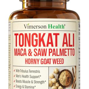 Tongkat Ali & Hornygoatweed for Men with Maca Root Powder, Saw Palmetto for Men and Tribulus Terrestris - Healthy Testosterone Support and Balanced Energy Supplements - 60 Premium Tongat-Ali Capsules