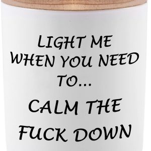 Candles Gifts for Women Funny Unique Stress Relief Relaxation Relaxing Christmas Birthday Gifts for Her Sister Best Friend Bestie Girlfriend Wife Mom Novelty Lavender Scented Soy Candle