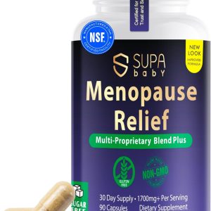 Menopause Supplements for Women – Black Cohosh, Ashwagandha & Dong Quai – Hot Flashes, Mood Swings & Hormonal Balance – Vegan, Non-GMO, 90 Capsules