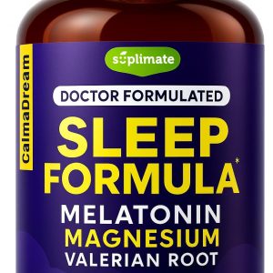 9-in-1 Natural Sleep Aid for Adults - USA Made, Lab Tested with 5mg Melatonin, 108mg Magnesium for Sleep - TRAACS, Ashwagandha, Valerian Root, GABA, 5HTP, Sleep Supplement for Adults, Vegan, 60 Caps