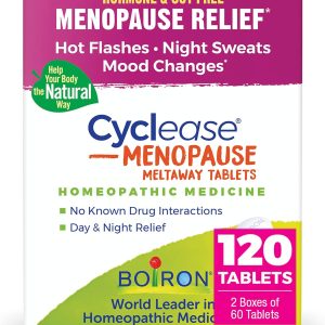 Boiron Cyclease Menopause for Relief from Hot Flashes, Mood Changes, Night Sweats, and Irritability - 120 Count (2 Pack of 60)