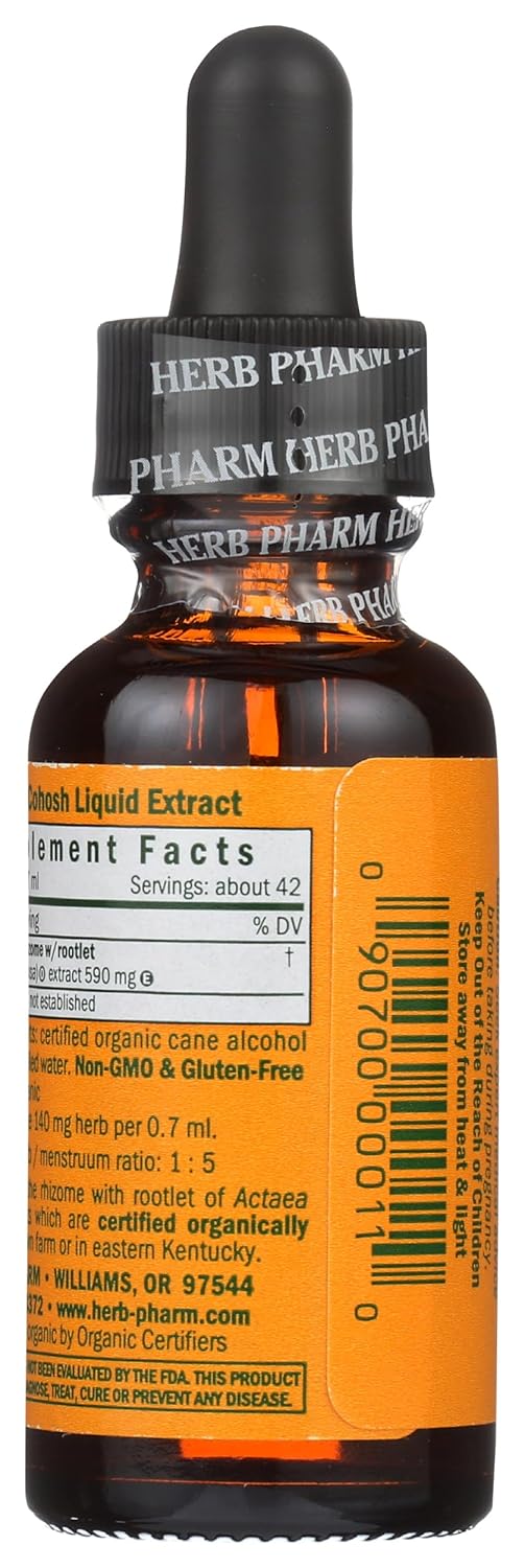 HERB PHARM Organic Black Cohosh Extract, 1 FZ - Image 2