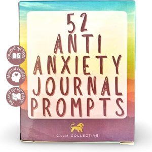 Calm Collective 52 Anti-Anxiety Journal Cards - Cognitive Behavioral Therapy (CBT) Journaling Prompts for Stress Relief, Self Care, Emotional Management, Mindfulness, & Mental Health