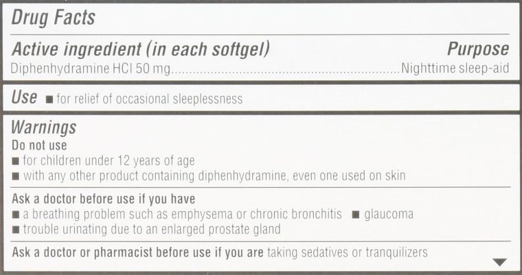 Unisom SleepGels, Diphenhydramine HCl 50 mg, 60 Count - Image 9