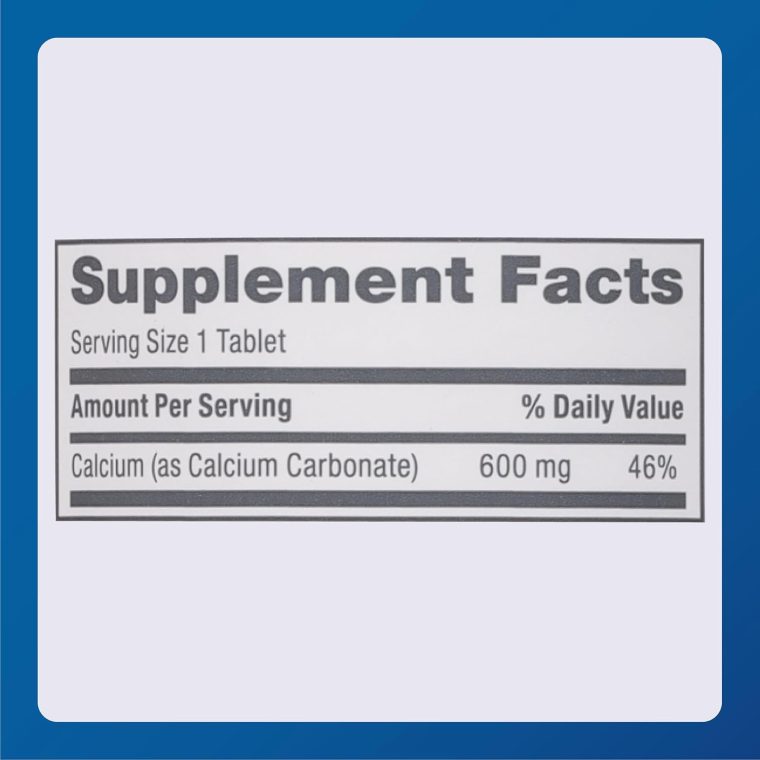 Major 600mg Calcium Tablets - Calcium Supplement - 150 Tablets - Image 4