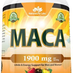 Organic Maca Root Black, Red, Yellow 1900 MG per Serving - 150 Vegan Capsules Peruvian Maca Root Gelatinized 100% Pure Non-GMO Supports Reproductive Health Natural Energizer