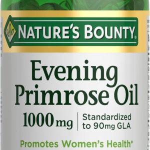 Nature's Bounty Evening Primrose Oil, Promotes Women's Health, 1000 mg Evening Primrose Oil, 60 Rapid Release Softgels