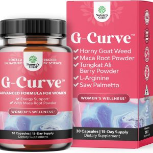 Natures Craft G Curve Horny Goat Weed for Women - Invigorating Feminine Blend with Maca Root Female and Tribulus Terrestris Enhanced Energy Mood Performance