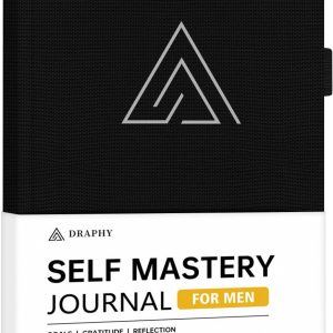 Self-Mastery Journal for Men - Gratitude and Productivity Journal for More Happiness, Positivity, Growth, Mindfulness, Self Care and Reflection - Guided Inspirational Journals for Men & Women (Black)