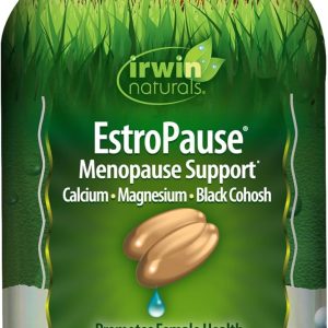 Irwin Naturals EstroPause Menopause & Women's Health Support Supplement - Powerful Herbal & Mineral Blend with Calcium, Magnesium, Black Cohosh, Chaste Tree - Enhanced Absorption - 80 Liquid Softgels