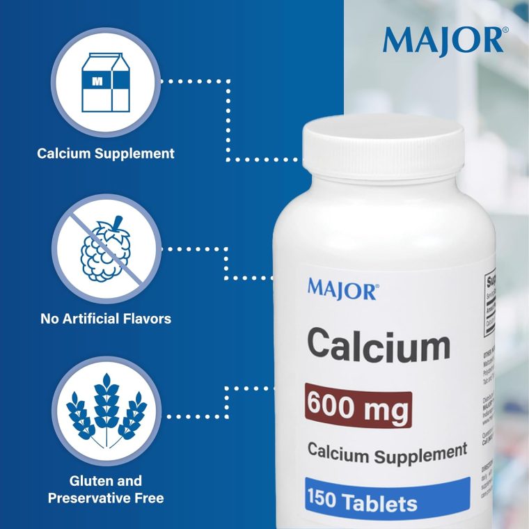 Major 600mg Calcium Tablets - Calcium Supplement - 150 Tablets - Image 3