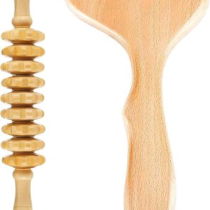 Wood Therapy Massage Tools Wooden Gua Sha Kits Maderoterapia Kit Body Sculpting Tools Wood Massager Roller for Relax Muscles (2)