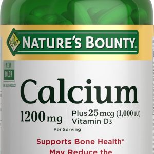 Nature's Bounty Calcium 1200 mg with Vitamin D3 - Bone Health Softgels, Calcium and Vitamin D Supplement, 120 ct (Pack of 1)