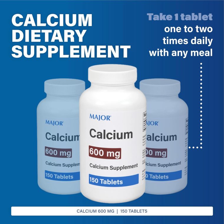 Major 600mg Calcium Tablets - Calcium Supplement - 150 Tablets - Image 2