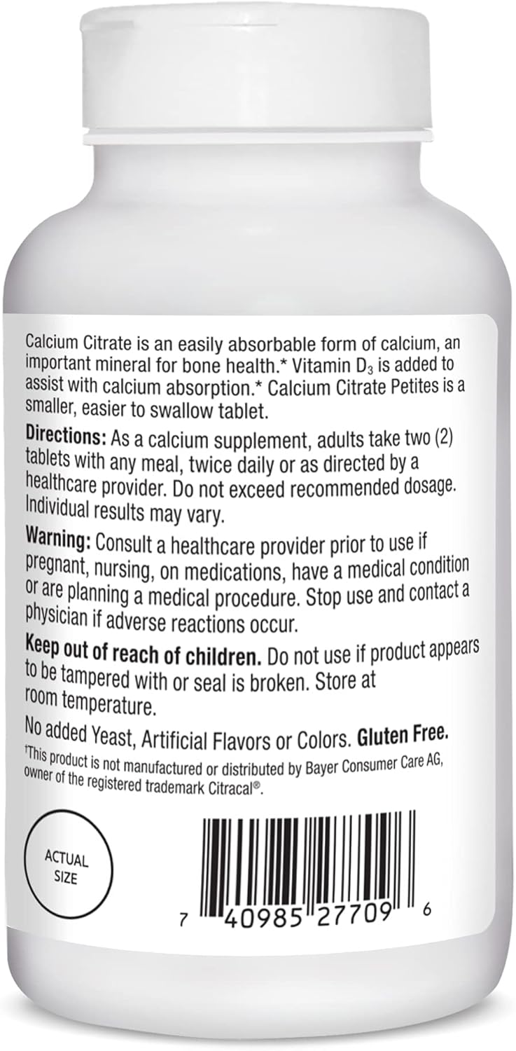 21st Century Calcium Citrate + D3 Petites Coated Tablets 200 ea - Image 7