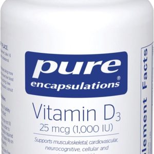 Pure Encapsulations Vitamin D3 25 mcg (1,000 IU) - Supplement to Support Bone, Joint, Breast, Heart, Colon & Immune Health - with Premium Vitamin D - 120 Capsules