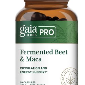 Gaia Herbs PRO Fermented Beet & Maca - Healthy Energy & Circulation Support Supplement* - Kidney Health Supplement with Beet & Carrot Root - Vegan, Gluten-Free, Soy-Free - 60 Capsules (30 Servings)