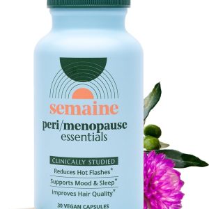Semaine Peri/Menopause Essentials, 30 Ct. - Fuller Hair, No More Hot Flashes, Hormone Balance, Better Sleep & More - Clinically-Studied, Non-Hormonal Formula
