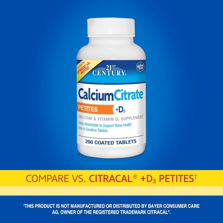 21st Century Calcium Citrate + D3 Petites Coated Tablets 200 ea - Image 2