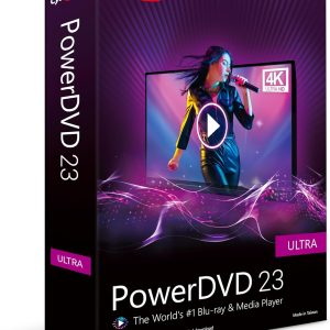CyberLink PowerDVD 23 Ultra | Award-Winning Blu-ray, DVD, & Media Player Software | Play Virtually Any File Format [Retail Box with Download Card]